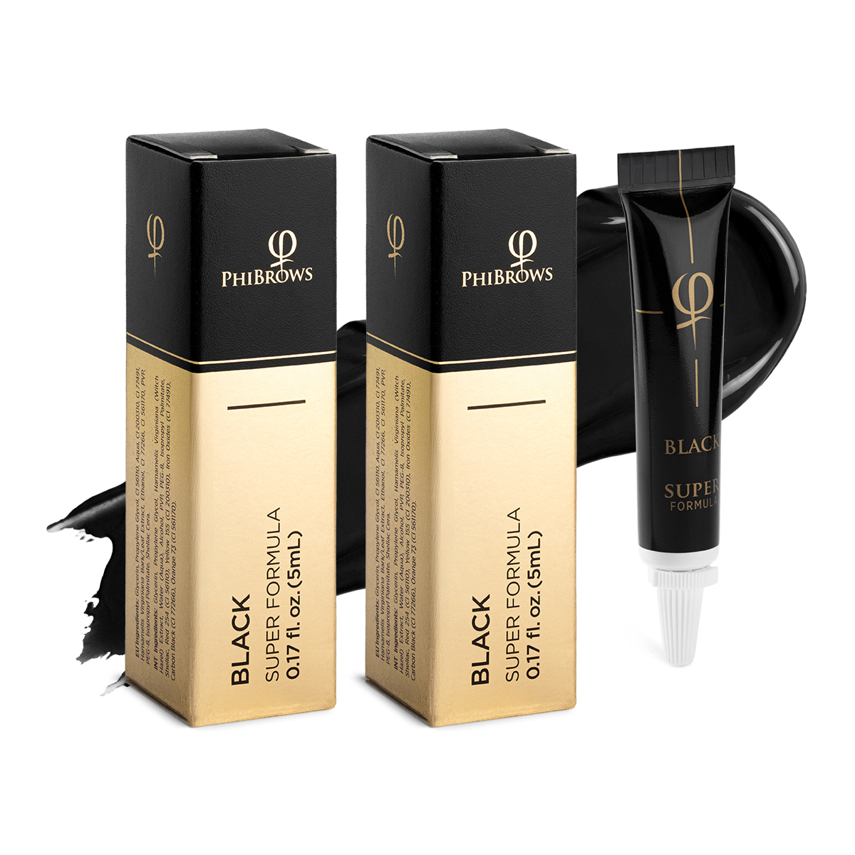 Phibrows Black SUPER Pigment 5ml - 2pcs Phibrows Black SUPER Pigment 5ml - 2pcs